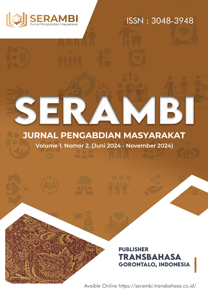 					View Vol. 1 No. 2 (2024): SERAMBI: Jurnal Pengabdian Masyarakat
				